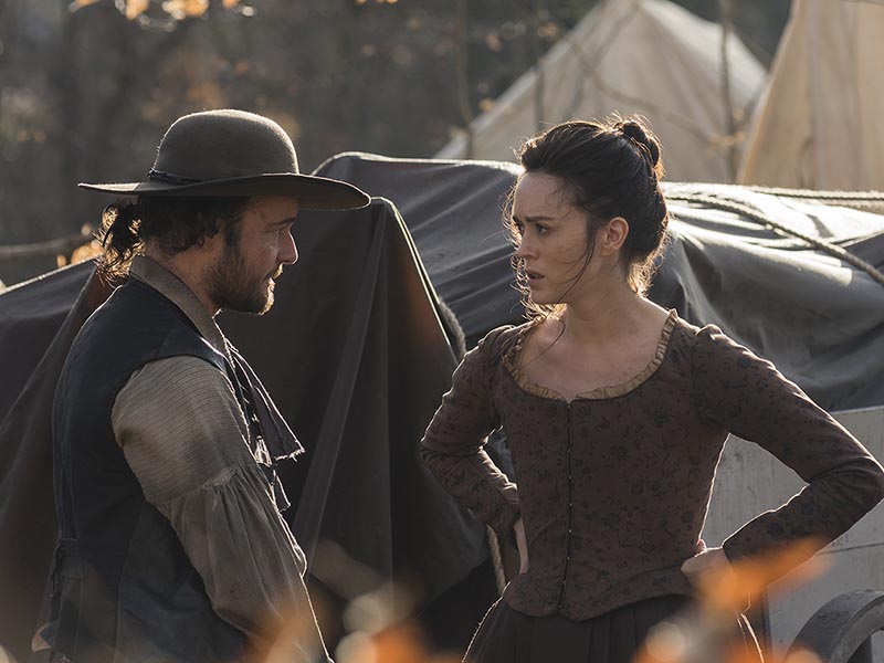 Daniel Henshall as Caleb Brewster, Heather Lind as Anna Strong - TURN: Washington’s Spies _ Season 3, Episode 5 - Photo Credit: Antony Platt/AMC