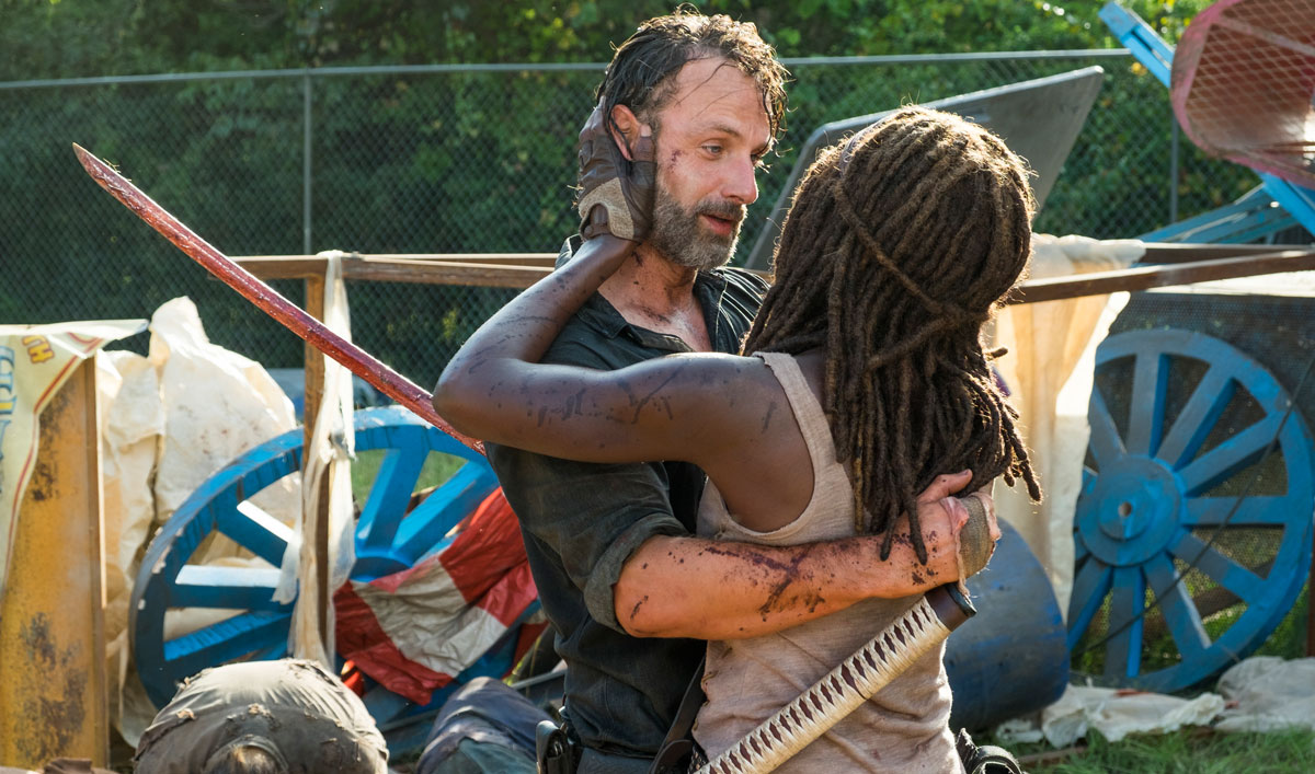 Rick and Michonne Get Closer on a Road Trip Only They Would Love — Watch <em>The Walking Dead</em> Season 7, Episode 12