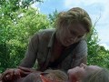 The Walking Dead Talked About Scene: Andrea Copes With Her Sister's Death Andrea holds her sister as she becomes undead in this emotionally intense scene from The Walking Dead episode 105, "Wildfire" that got audiences talking.