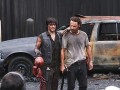 (SPOILERS) Making of Episode 507: The Walking Dead: Crossed The cast and crew of The Walking Dead describe how the grisly scene with the napalmed zombies was created.