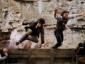 Talked About Scene: Episode 403: Hell on Wheels: Chicken Hill Cullen protects Delaney from the shrapnel emitted by the exploding mountain.