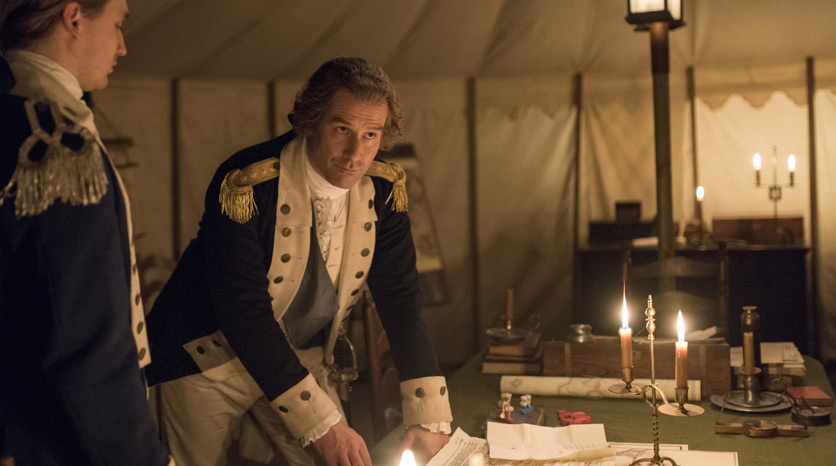 George Washington (Ian Khan) e Ben Tallmadge (Seth Numrich) no Episódio 5 Foto de Antony Platt/AMC