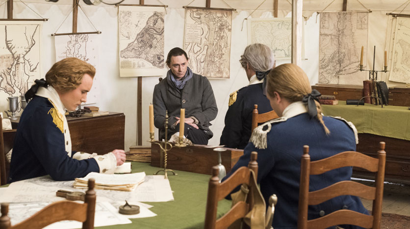 John André (JJ Feild) e George Washington (Ian Khan) Episódio 9 Foto de Antony Platt/AMC