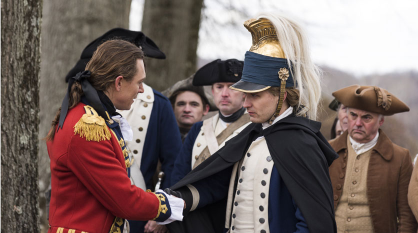 Ben Talmadge (Seth Numrich) e John André (JJ Feild) Episódio 10 Foto de Antony Platt/AMC