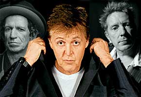 Keith Richards, Paul McCartney and John Lydon Keith Richards, Paul McCartney and John Lydon