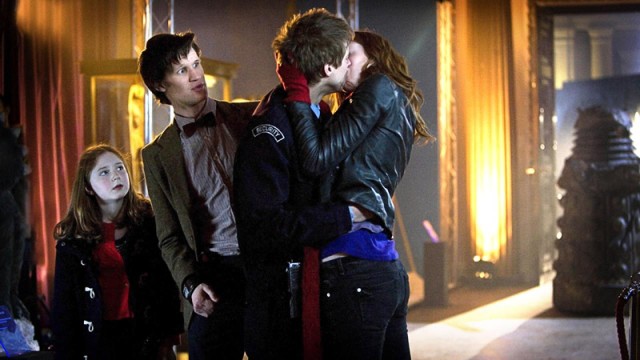 Amy and Rory kiss