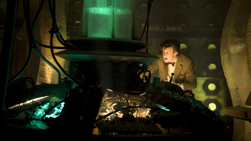 The Doctor inside the TARDIS