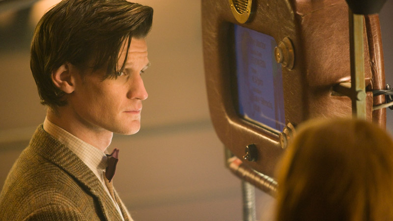 The Doctor looks at Amy