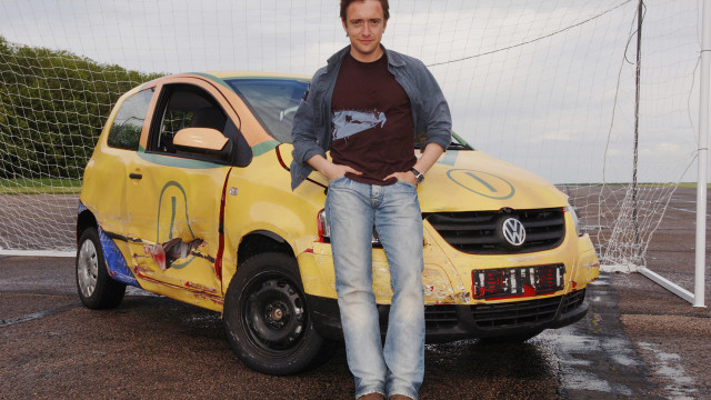 Richard's Volkswagon Fox gets damaged in car soccer.