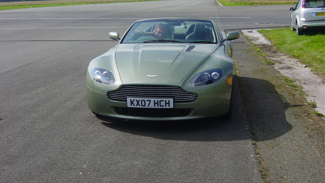 Richard in an Aston Martin V8 Vantage Roadster.