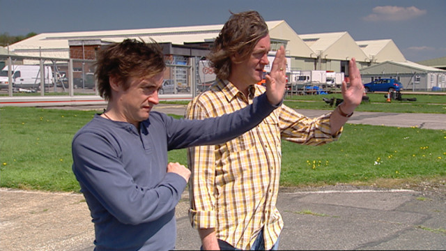 Richard and James watch Jeremy test his police car
