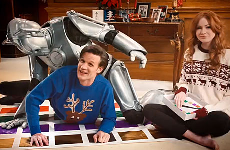 Matt Smith, Karen Gillan and a Cyberman
