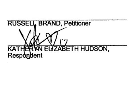 Katy Perry's divorce papers