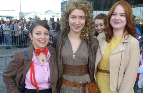 The Doctor, River and Amy