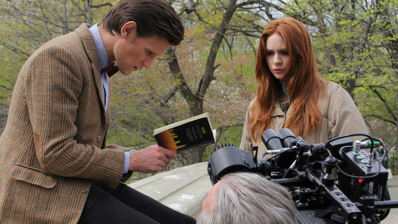 Lights, camera...action! Get a behind-the-scenes look at Matt Smith and Karen Gillan filming in Central Park, New York City.