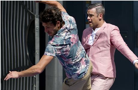 Robbie Williams filming a video for his new single, London, Britain - 17 Aug 2012