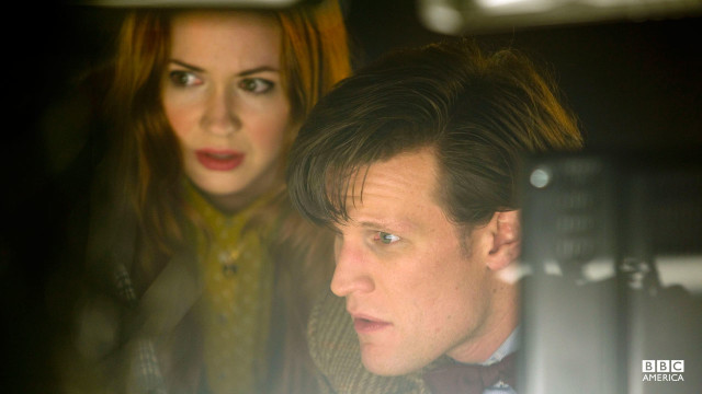 The Doctor (Matt Smith) and Amy (Karen Gillan).