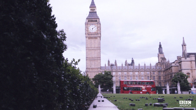 The cubes littered around Big Ben.