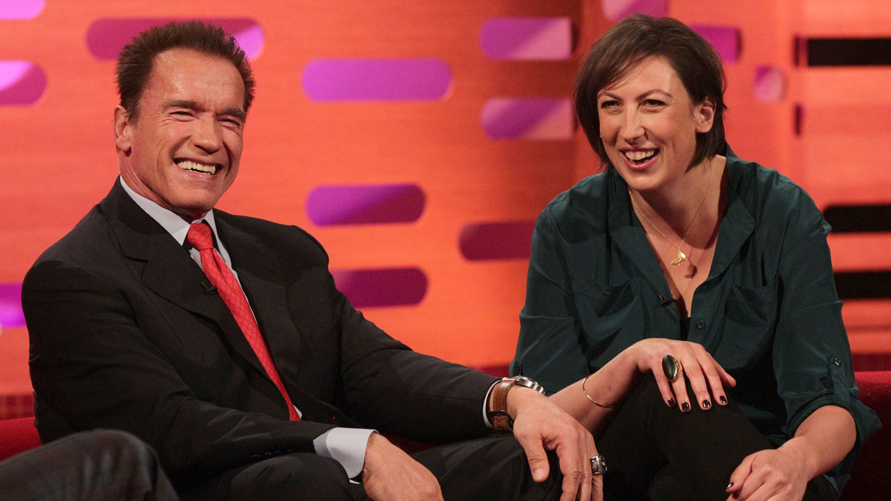 Arnold Schwarzenegger and Miranda Hart