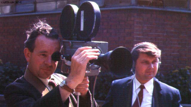 Two man news crews using the fairly new (for the period) 16-mm camera, with sound being recorded as an optical track on the film.
