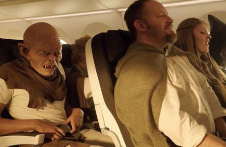 Gollum does up his seat belt