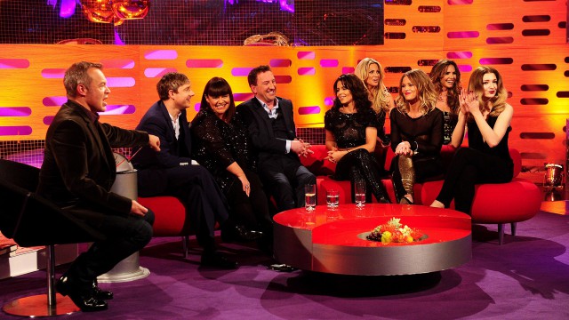 The couches are jam-packed this week as Martin Freeman, Dawn French, Lee Mack and Girls Aloud crowd the set.