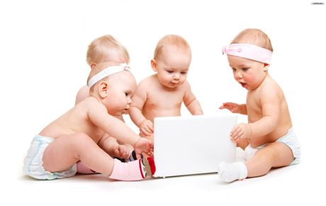 Babies on Laptop, 460