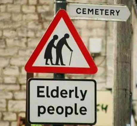 Image result for watch out for elderly people sign