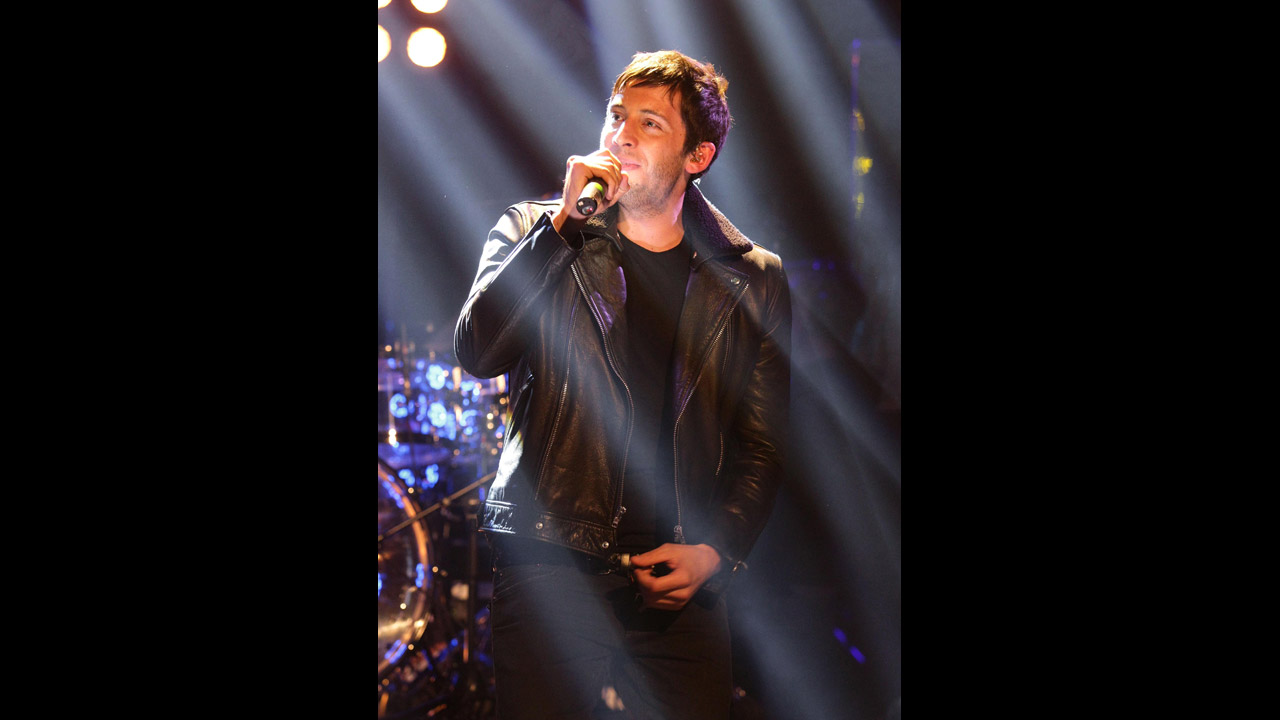 English singer and rapper Example lights up the stage at 'The Graham Norton Show.'