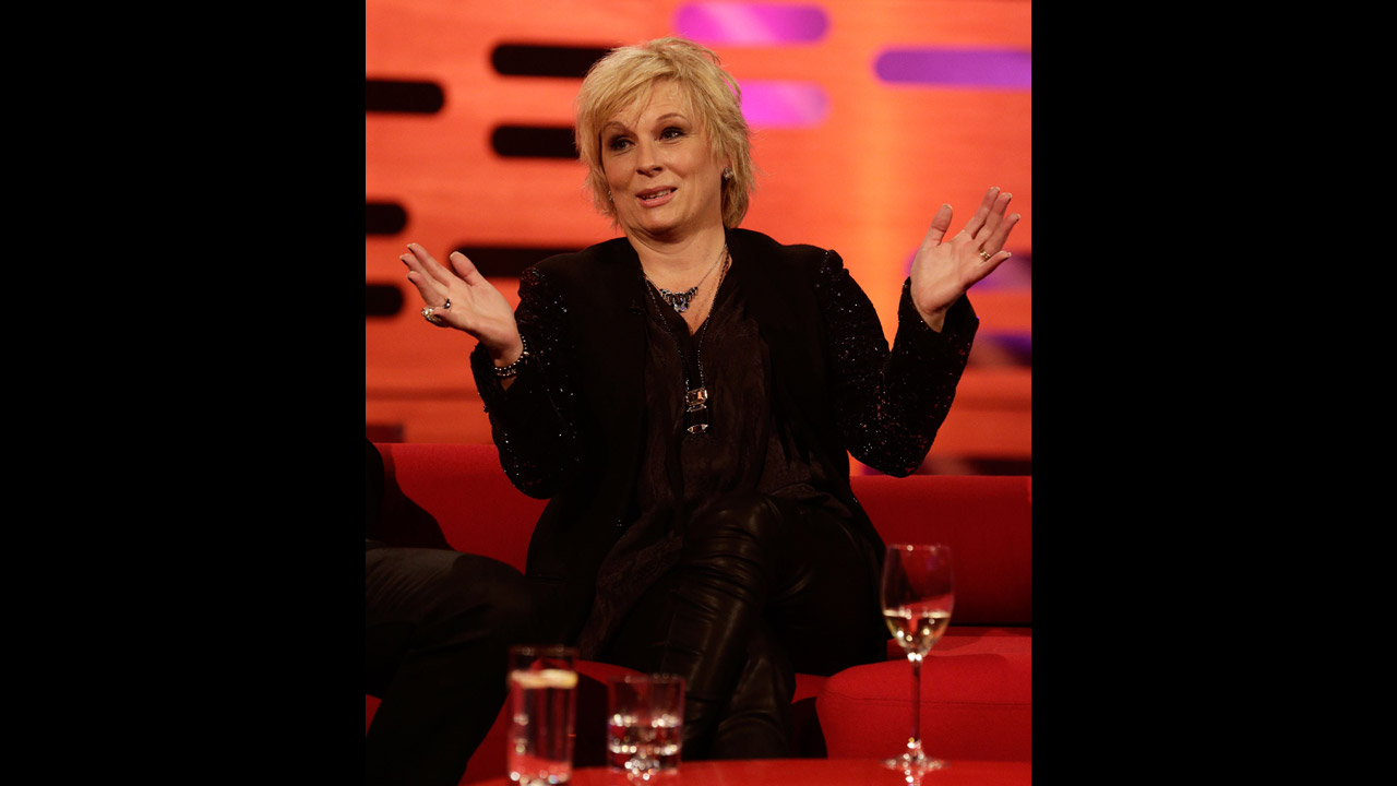 'Absolutely Fabulous' creator and star Jennifer Saunders brings laughter to the set.