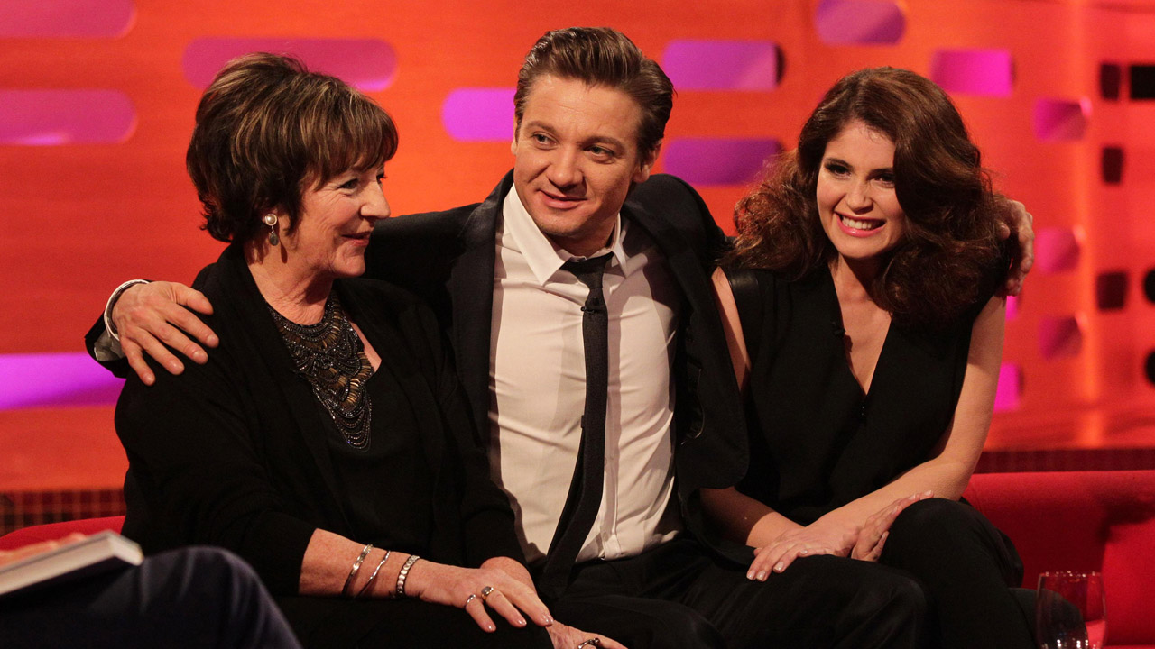 Things get cozy on the set.
