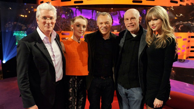 Graham welcomes Richard Gere, John Malkovich, Saoirse Ronan, and Taylor Swift to the show.