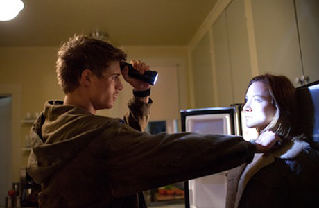Jared isn't sure if this is Melanie or an alien. You can tell by the mirrored eyes. (Open Roads)