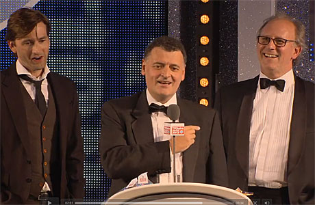 David Tennant, Steven Moffat and Peter Davison at the TV Choice Awards 2013