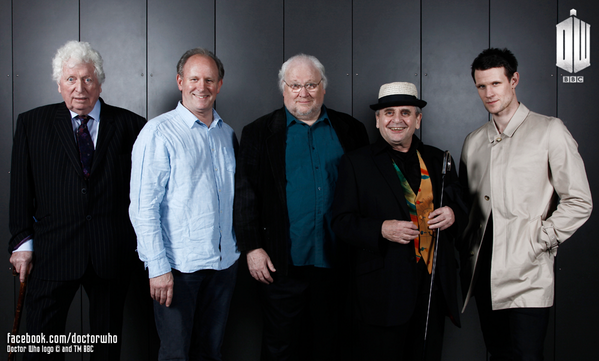 Tom Baker, Peter Davison, Colin Baker, Sylvester McCoy, and Matt Smith celebrated the 50th anniversary together.