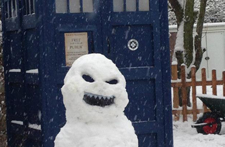 DW Snowmen began popping up in the U.K. (Facebook)