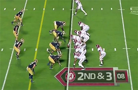 Notre Dame ("a French team") play Alabama