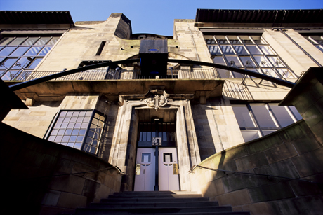 Glasgow School of Art, designed by Charles Rennie Mackintosh, Glasgow, Scotland. (Adam Woolfitt/Robert Harding /AP Images)