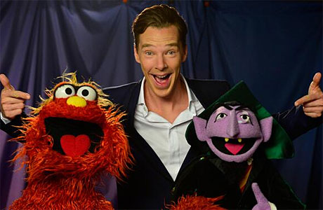 Benedict Cumberbatch and the Count (Pic: Twitter/PBS)