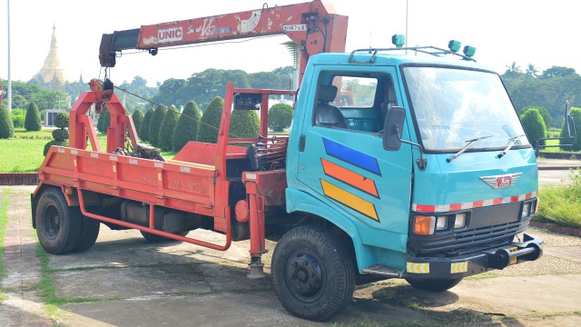 James May’s Hino FD166B lorry in Yangon, Burma