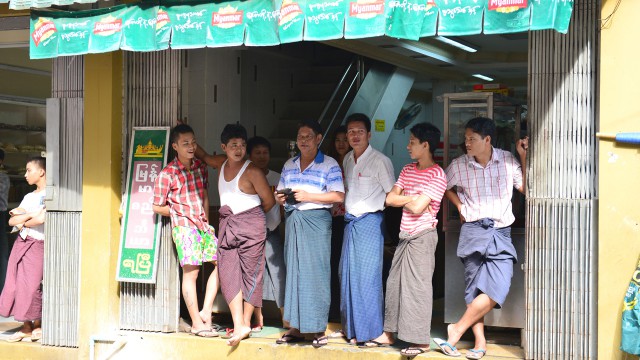 Locals in Yangon, Burma
