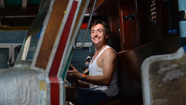 Richard Hammond driving his Isuzu ‘long nose’ lorry through the streets of Yangon in Burma