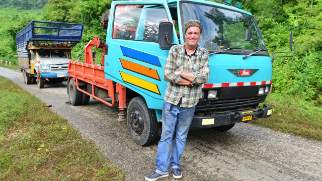 James May with his and Richard’s lorries, heading north through Burma