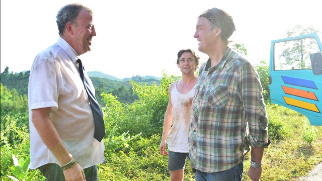 Jeremy Clarkson, James May and Richard Hammond heading north through Burma