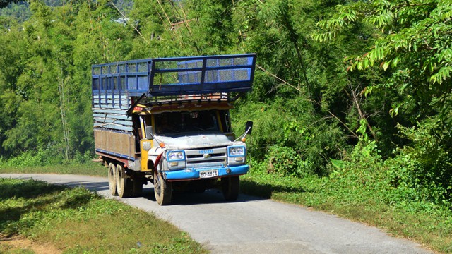 Richard Hammond heading north through Burma in his Isuzu ‘long nose’ lorry