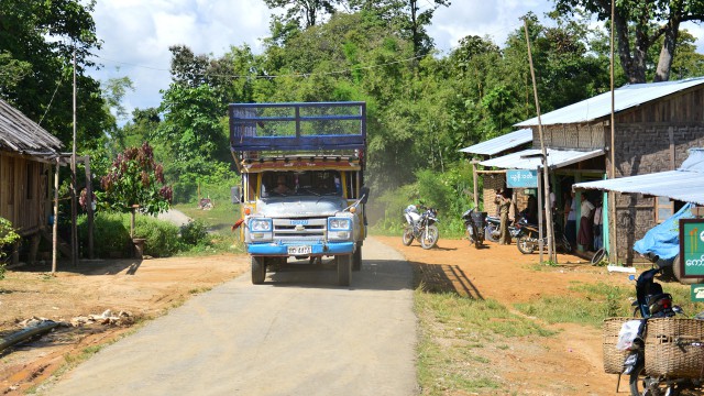 Richard Hammond heading north through Burma in his Isuzu ‘long nose’ lorry