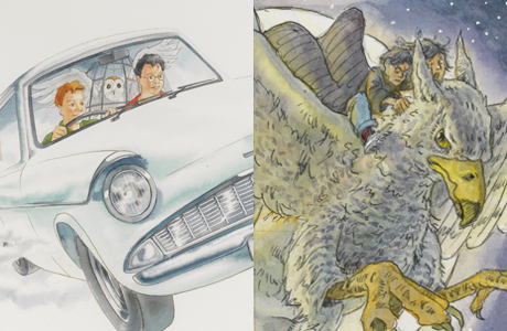 British artist Cliff Wright's signed watercolors are for sale. (Nate D. Sanders)