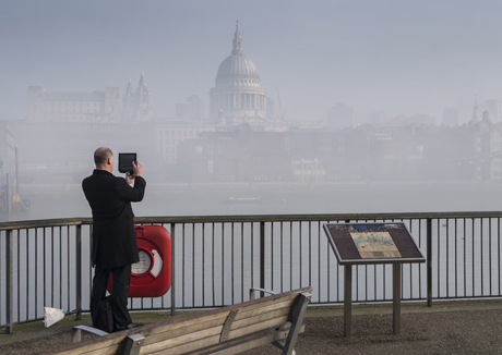 Heavy Fog over the River Thames Fog in London, Britain - 13 Mar 2014 (Rex Features via AP Images)