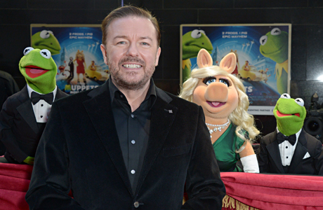 Ricky Gervais slimmed down for health reasons. (Photo by Jon Furniss/Invision/AP)