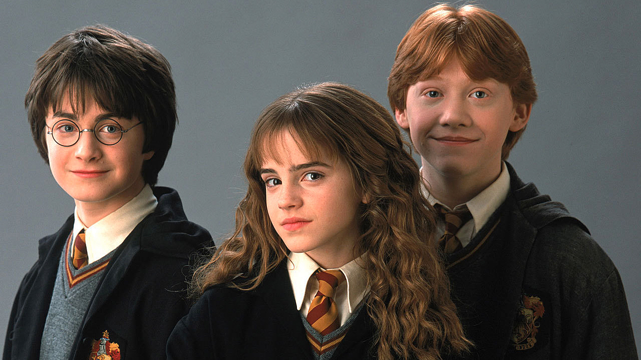 Hasil gambar untuk harry ron hermione